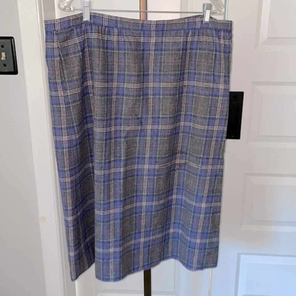 Vintage Pendleton wool plaid skirt plus size 22W